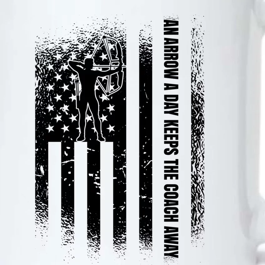 An Arrow A Day Keeps The Archery Coach Away American Flag Cute Gift Black Color Changing Mug