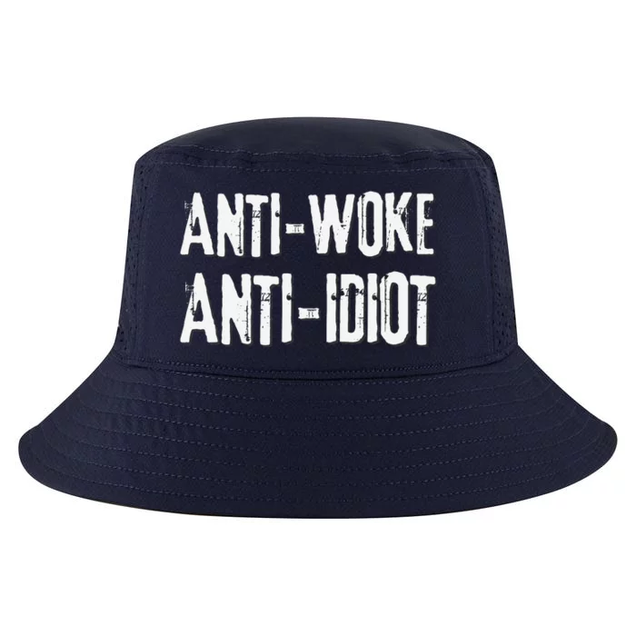 AntiWoke AntiIdiot Against Cancel Mindset Cool Comfort Performance Bucket Hat