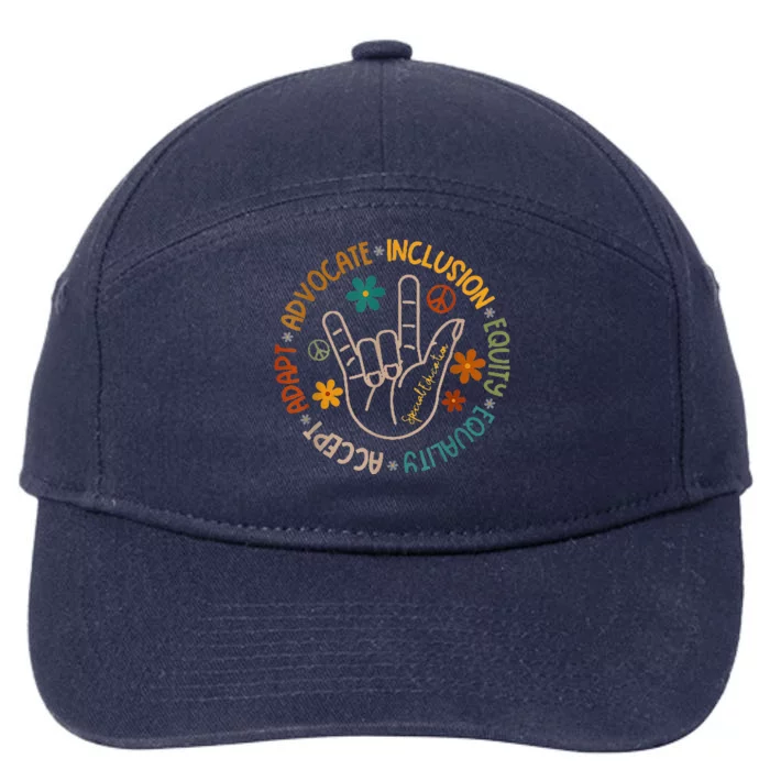 Accept Adapt Advocate Inclusion Equity Equality 7-Panel Snapback Hat