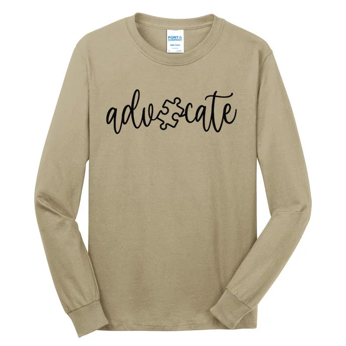 Advocate Autism Awareness Autism Support Tall Long Sleeve T-Shirt