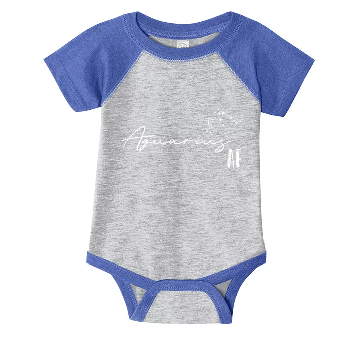 Aquarius Af And Funny Zodiac Sign Gift Cool Gift Infant Baby Jersey Bodysuit