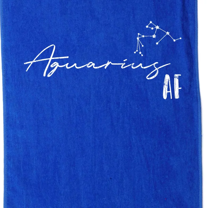 Aquarius Af And Funny Zodiac Sign Gift Cool Gift Platinum Collection Golf Towel