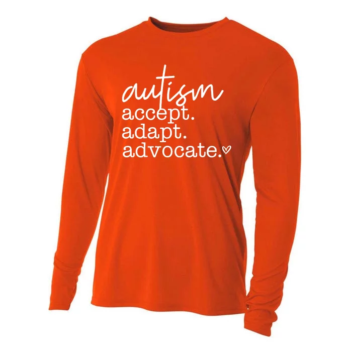 Autism Accept Adapt Advocate Cooling Performance Long Sleeve Crew