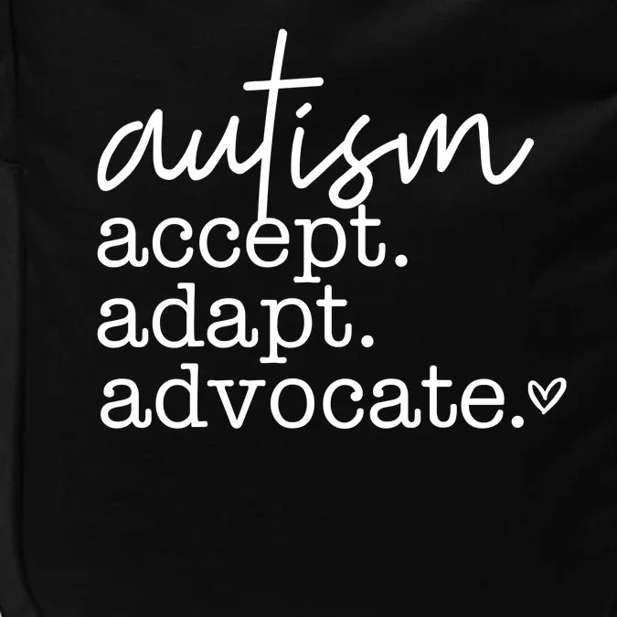 Autism Accept Adapt Advocate Impact Tech Backpack