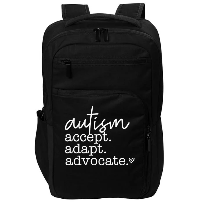 Autism Accept Adapt Advocate Impact Tech Backpack