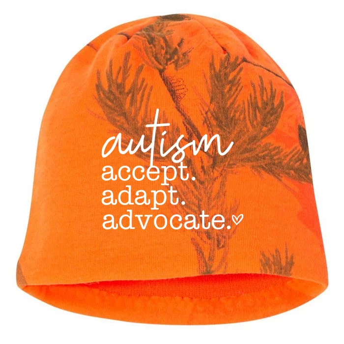 Autism Accept Adapt Advocate Kati - Camo Knit Beanie