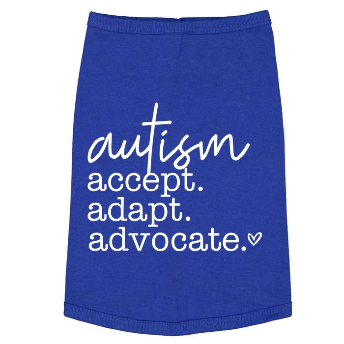 Autism Accept Adapt Advocate Doggie Tank