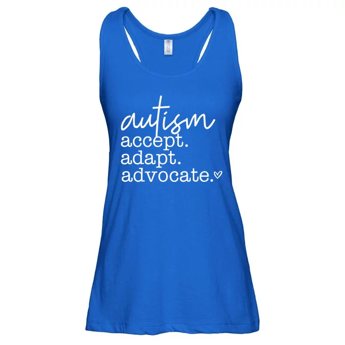 Autism Accept Adapt Advocate Ladies Essential Flowy Tank