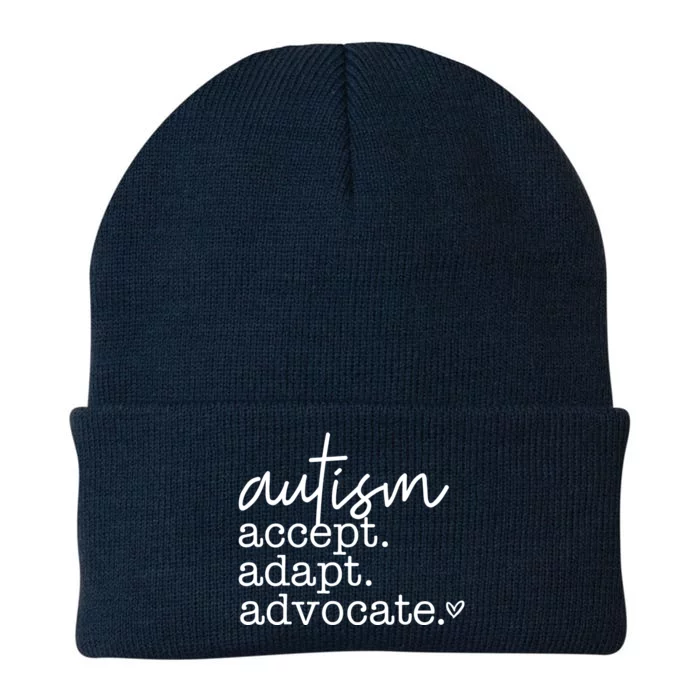 Autism Accept Adapt Advocate Knit Cap Winter Beanie