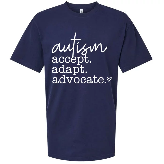 Autism Accept Adapt Advocate Sueded Cloud Jersey T-Shirt