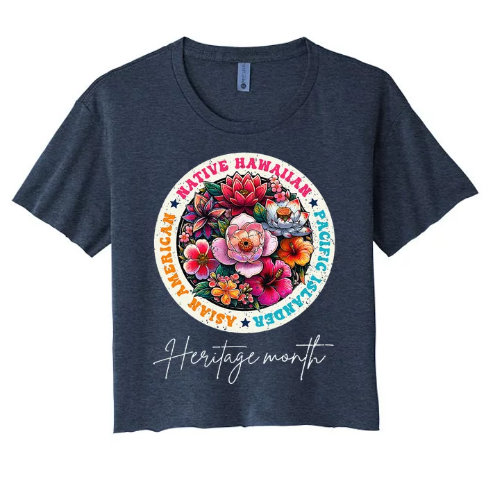 Aapi Asian American Pacific Islander Month Heritage Vintage Women's Crop Top Tee