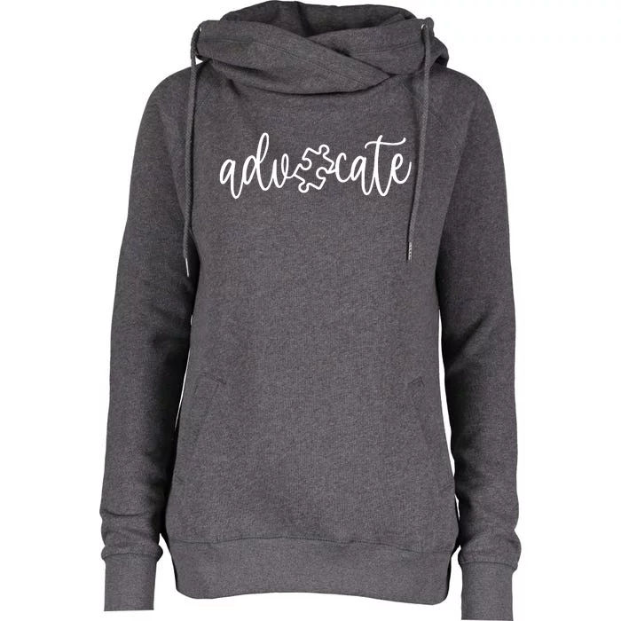 Advocate Autism Awareness Autism Support Womens Funnel Neck Pullover Hood