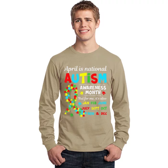 Autism Awareness April Is National Autism Awareness Month Tall Long Sleeve T-Shirt