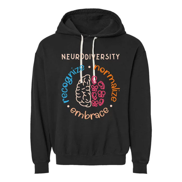 Autism Awareness Acceptance Neurodiversity Garment-Dyed Fleece Hoodie