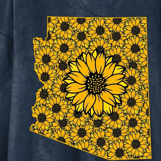 Arizona Az America Summer Sunflower Flower Floral Art Nature Meaningful Gift Hooded Wearable Blanket