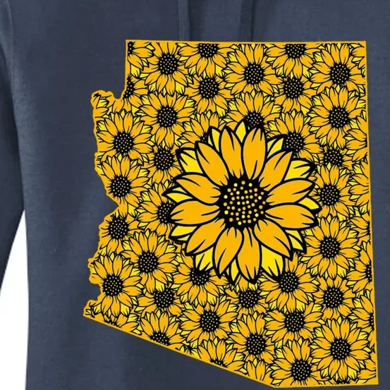 Arizona Az America Summer Sunflower Flower Floral Art Nature Meaningful Gift Women's Pullover Hoodie