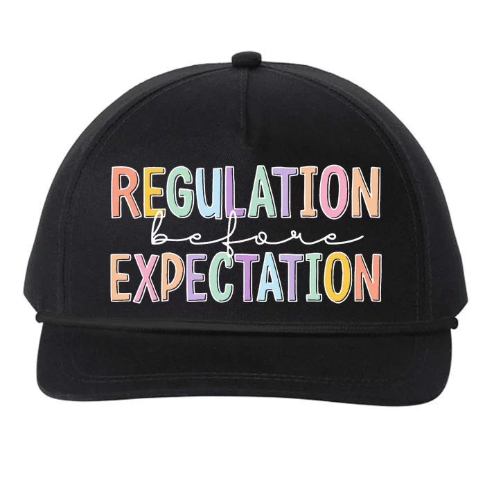 Autism Awareness Acceptance Regulation Before Expectation Snapback Five-Panel Rope Hat