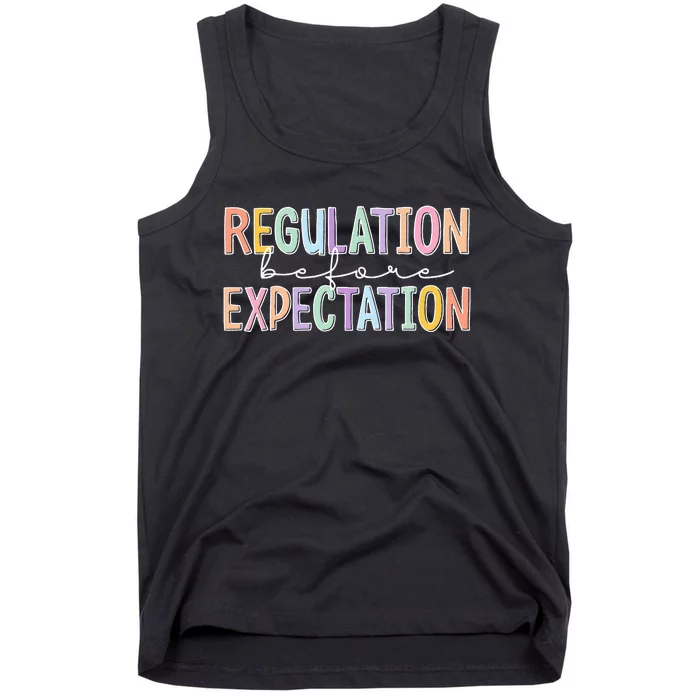 Autism Awareness Acceptance Regulation Before Expectation Tank Top