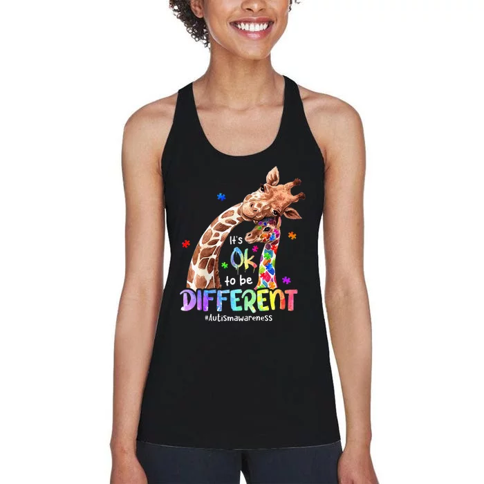 Autism Awareness Acceptance Its Ok To Be Different Women's Racerback Tank