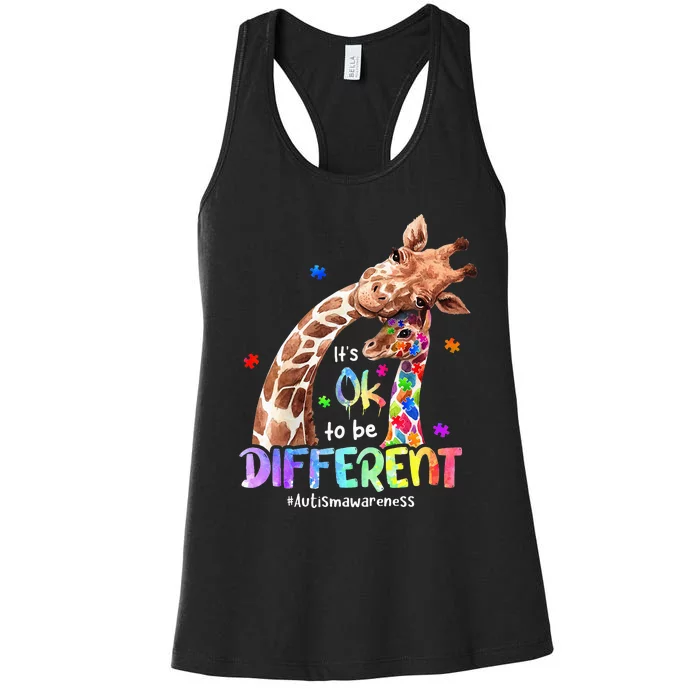 Autism Awareness Acceptance Its Ok To Be Different Women's Racerback Tank