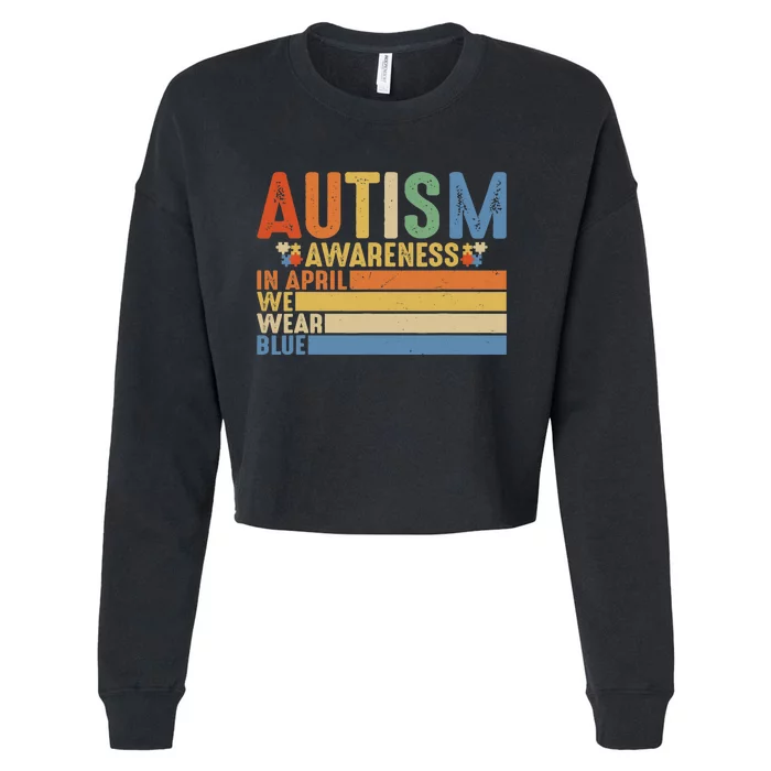 AUTISM AWARENESS Acceptance Wo Its Ok To Be Different Cropped Pullover Crew