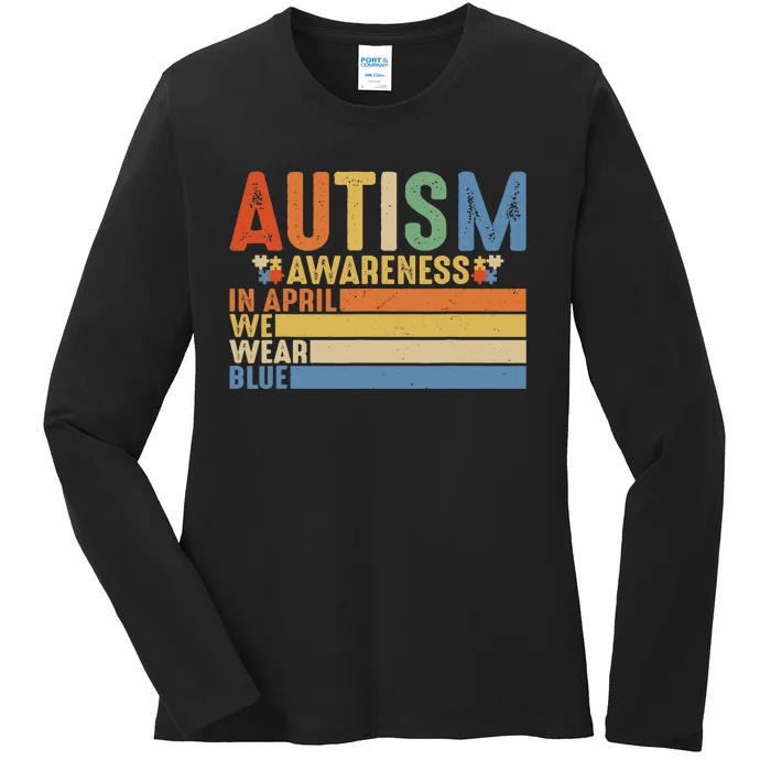 AUTISM AWARENESS Acceptance Wo Its Ok To Be Different Ladies Long Sleeve Shirt