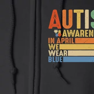 AUTISM AWARENESS Acceptance Wo Its Ok To Be Different Full Zip Hoodie