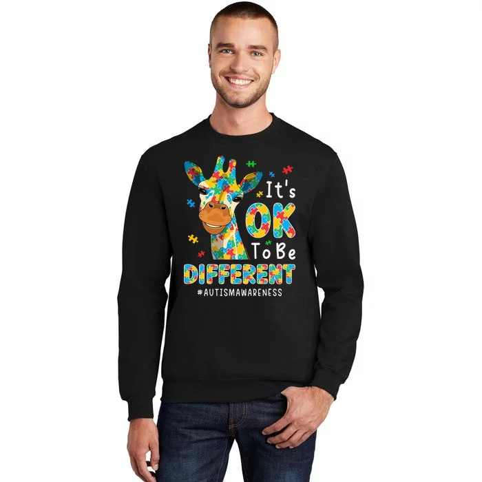 Autism Awareness Acceptance  Its Ok To Be Different Tall Sweatshirt