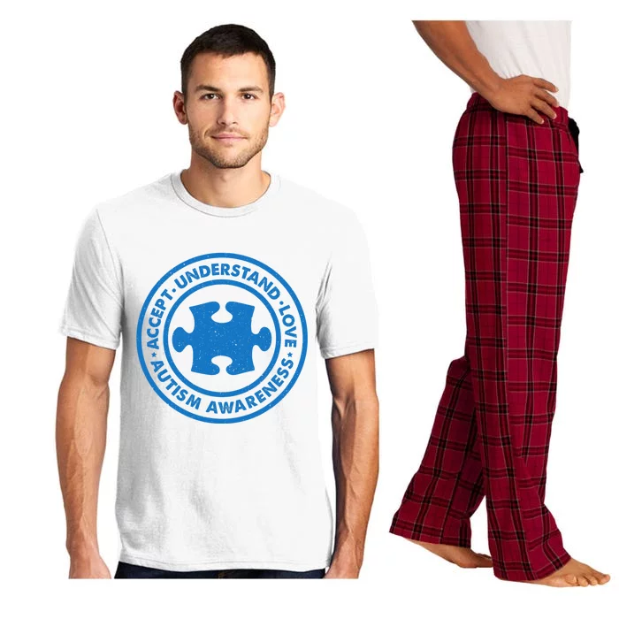 Autism Awareness Accept Understand Love Vintage Pajama Set