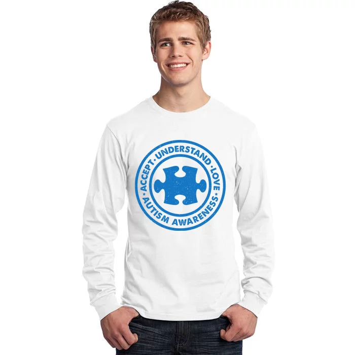 Autism Awareness Accept Understand Love Vintage Tall Long Sleeve T-Shirt