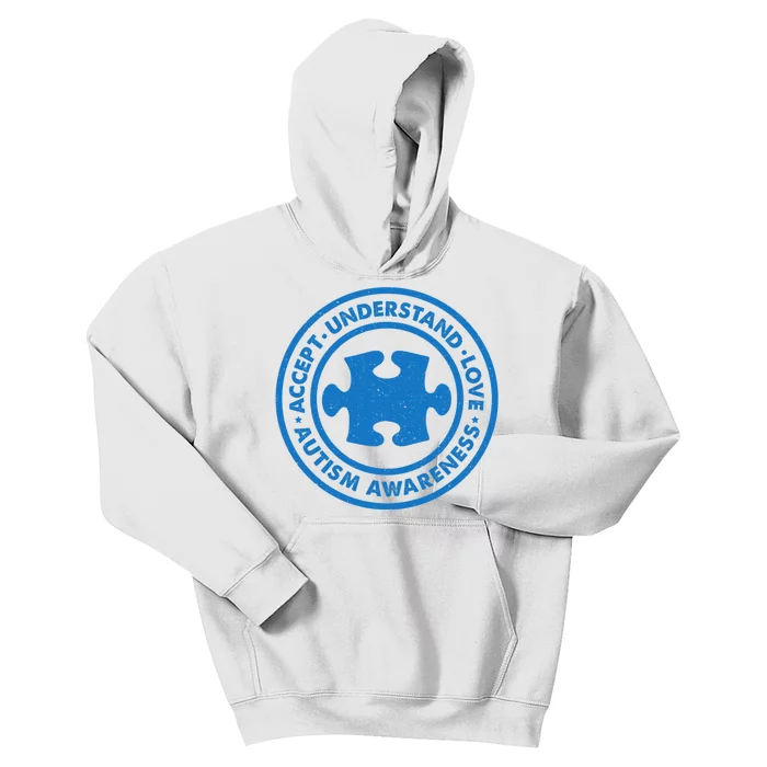 Autism Awareness Accept Understand Love Vintage Kids Hoodie