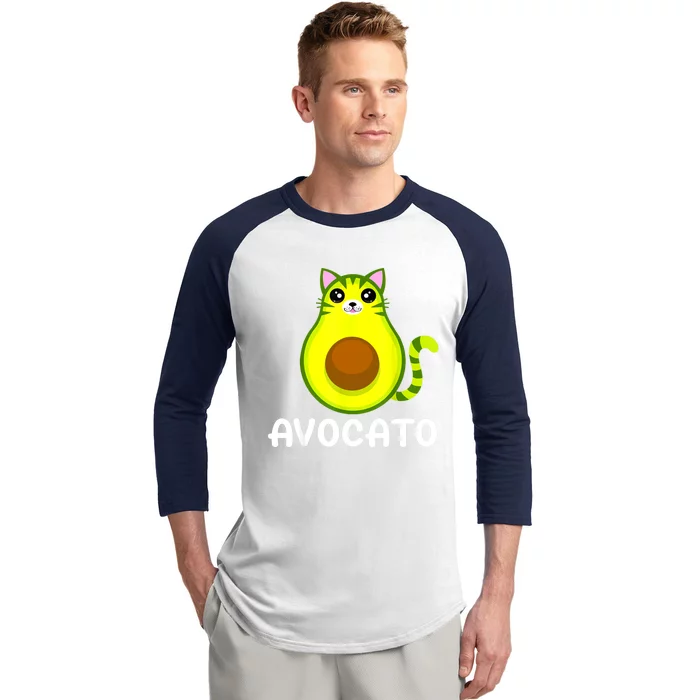 Avogato Avocado Avocato Funny Cat Lover, Cat Dad, Cat Mom Baseball Sleeve Shirt