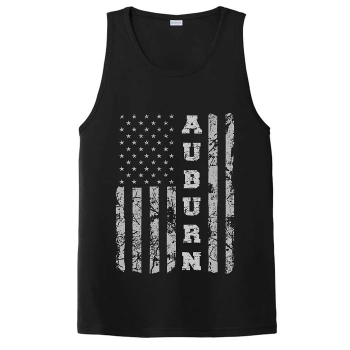 Auburn Alabama American Flag Performance Tank