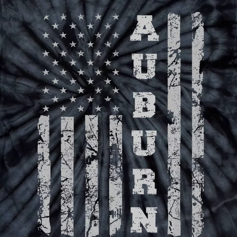 Auburn Alabama American Flag Tie-Dye T-Shirt