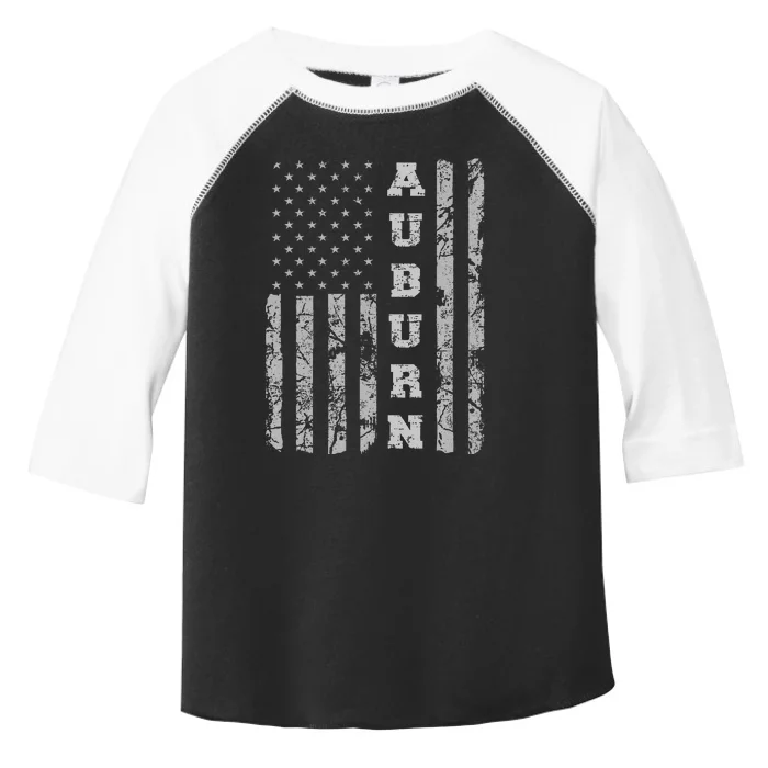 Auburn Alabama American Flag Toddler Fine Jersey T-Shirt