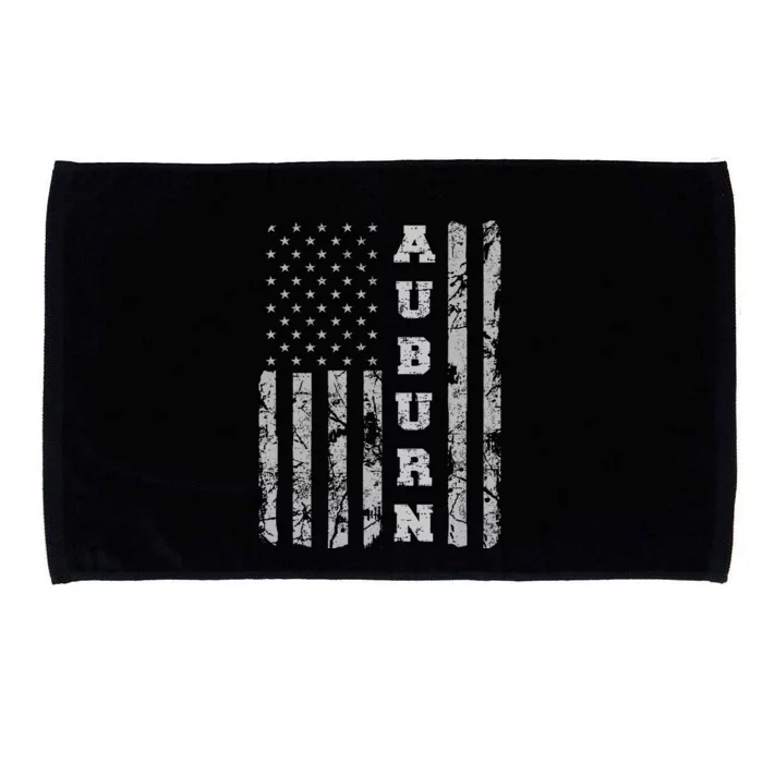 Auburn Alabama American Flag Microfiber Hand Towel