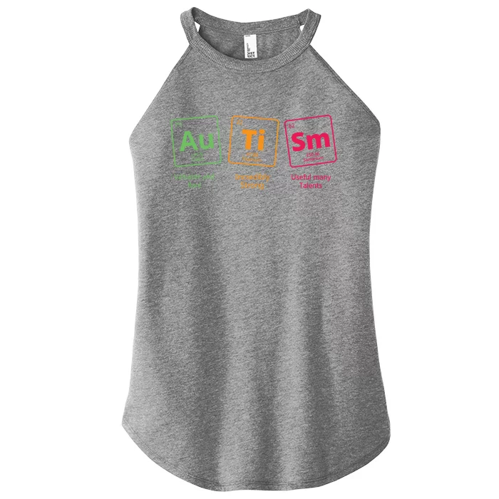 Awareness Autistic Autism Periodic Table Of Elets Gift Women’s Perfect Tri Rocker Tank