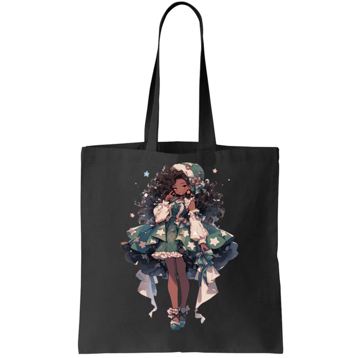 African American Anime Girl Tote Bag