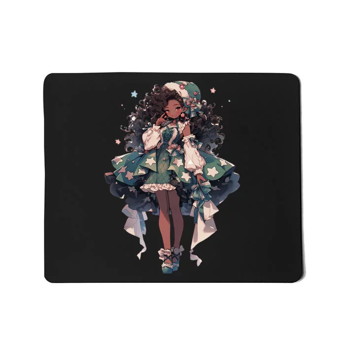 African American Anime Girl Mousepad