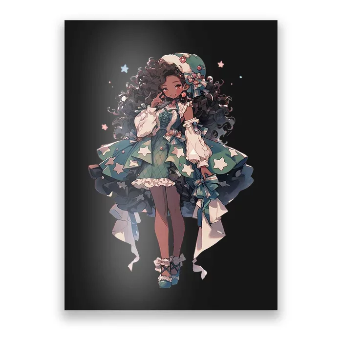 African American Anime Girl Poster