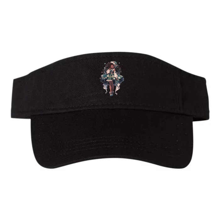 African American Anime Girl Valucap Bio-Washed Visor