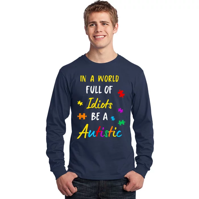 Autism Autistic Asperger Syndrom Aspie Puzzle Autist Support Tall Long Sleeve T-Shirt