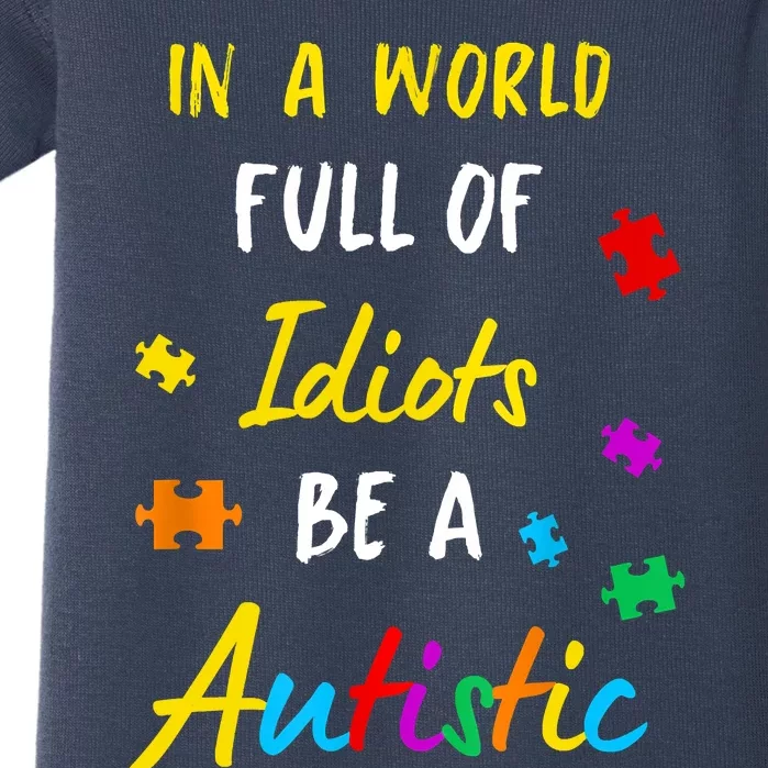 Autism Autistic Asperger Syndrom Aspie Puzzle Autist Support Baby Bodysuit