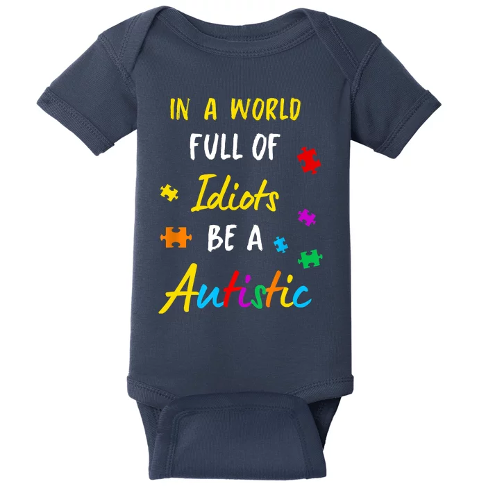 Autism Autistic Asperger Syndrom Aspie Puzzle Autist Support Baby Bodysuit