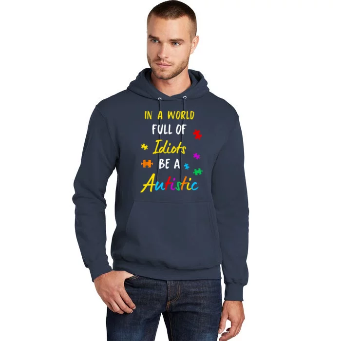 Autism Autistic Asperger Syndrom Aspie Puzzle Autist Support Tall Hoodie