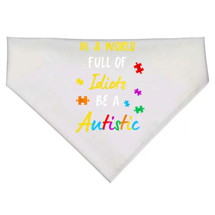 Autism Autistic Asperger Syndrom Aspie Puzzle Autist Support USA-Made Doggie Bandana