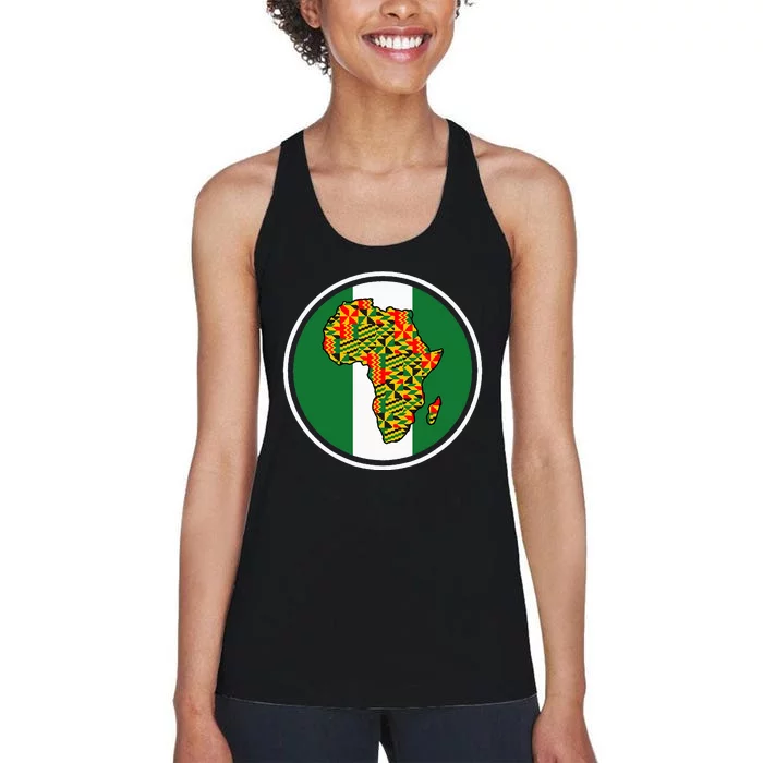 African Americans African Countries Nigeria Women's Racerback Tank