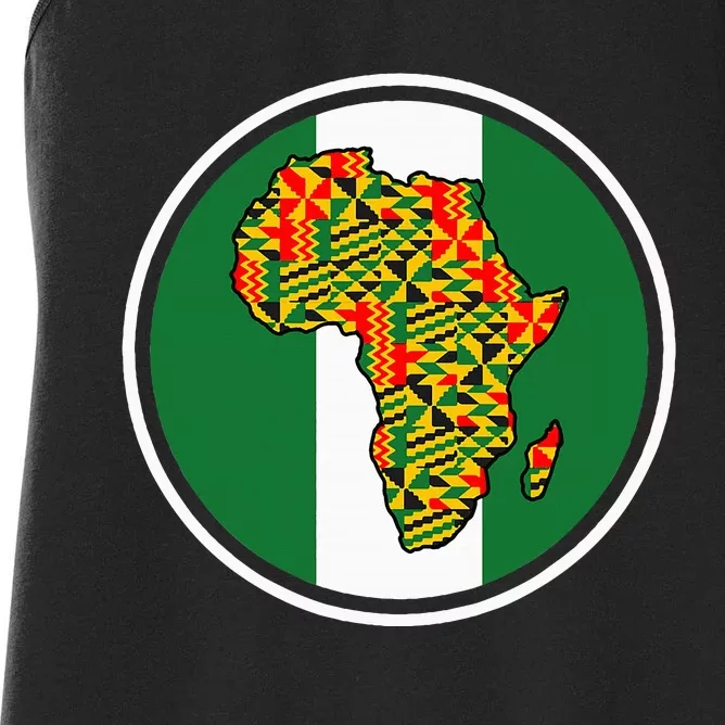 African Americans African Countries Nigeria Women's Racerback Tank