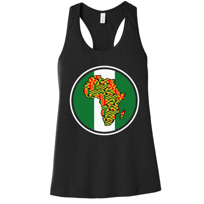 African Americans African Countries Nigeria Women's Racerback Tank