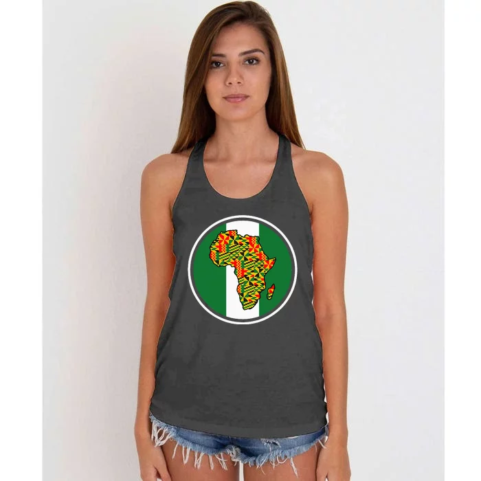 African Americans African Countries Nigeria Women's Knotted Racerback Tank